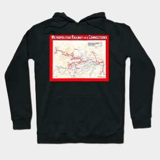 Vintage Metropolitan Railway Map of London Hoodie